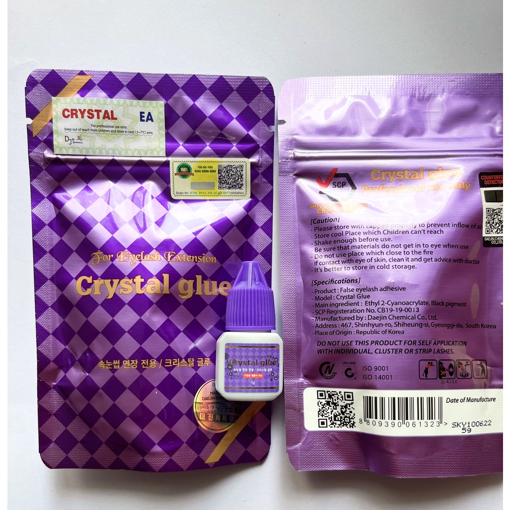 keo nối mi crytal glue chính hãng _keo tím - dụng cụ nối mi_mr Tuấn