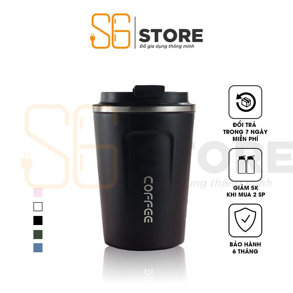 Ly cốc giữ nhiệt coffee S6 có khắc tên lõi inox 304 bền đẹp pha cà phê giữ nhiệt đến 8h chống tràn trà cafe