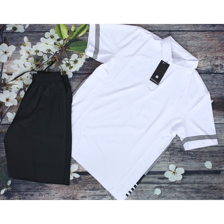 Bộ thể thao thun lạnh cổ in sườn hai bên cao cấp, phom 40-75kg | BigBuy360 - bigbuy360.vn