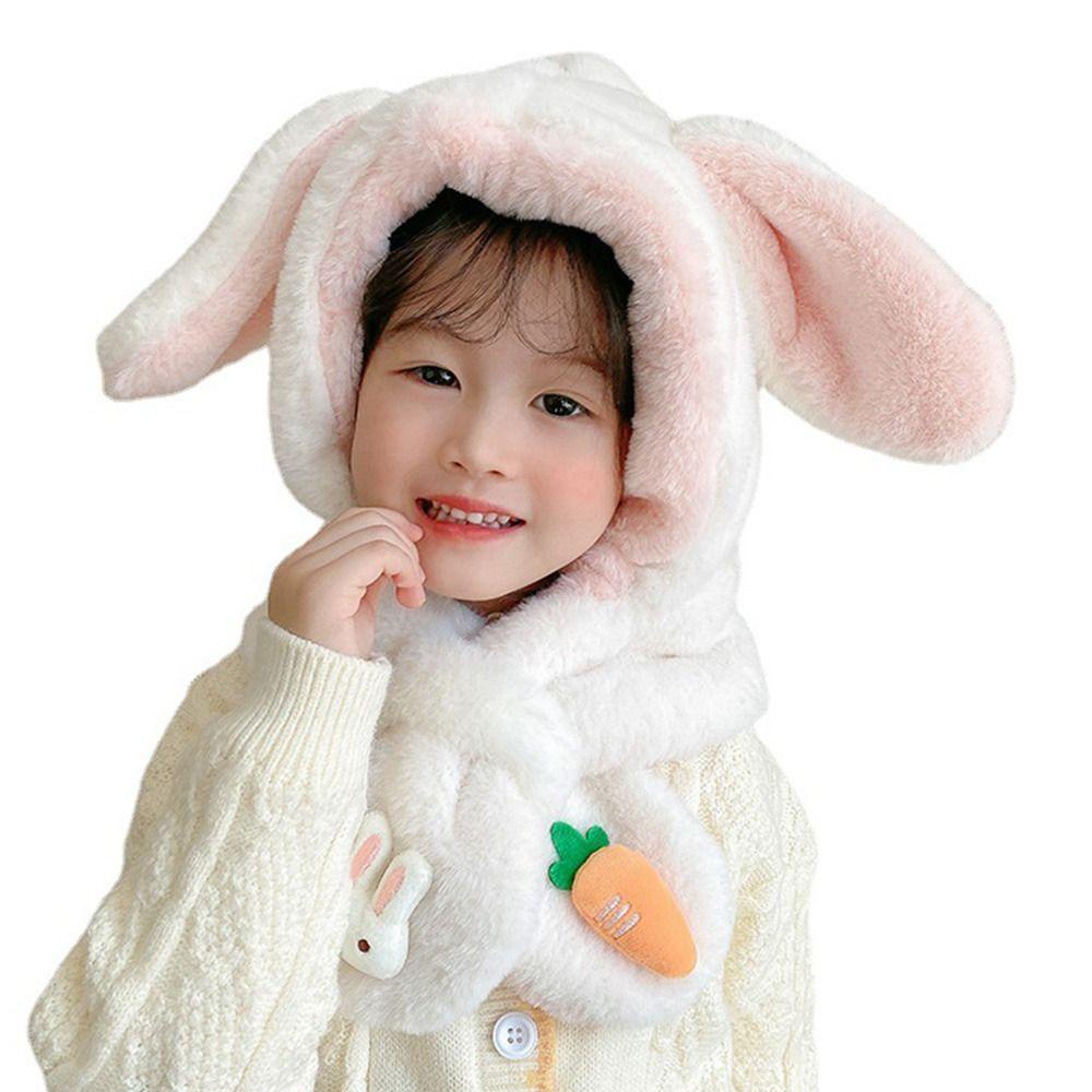 JUNE Mũ Trùm Tai Giữ Ấm Mùa Đông Chất Liệu Dày Dặn
