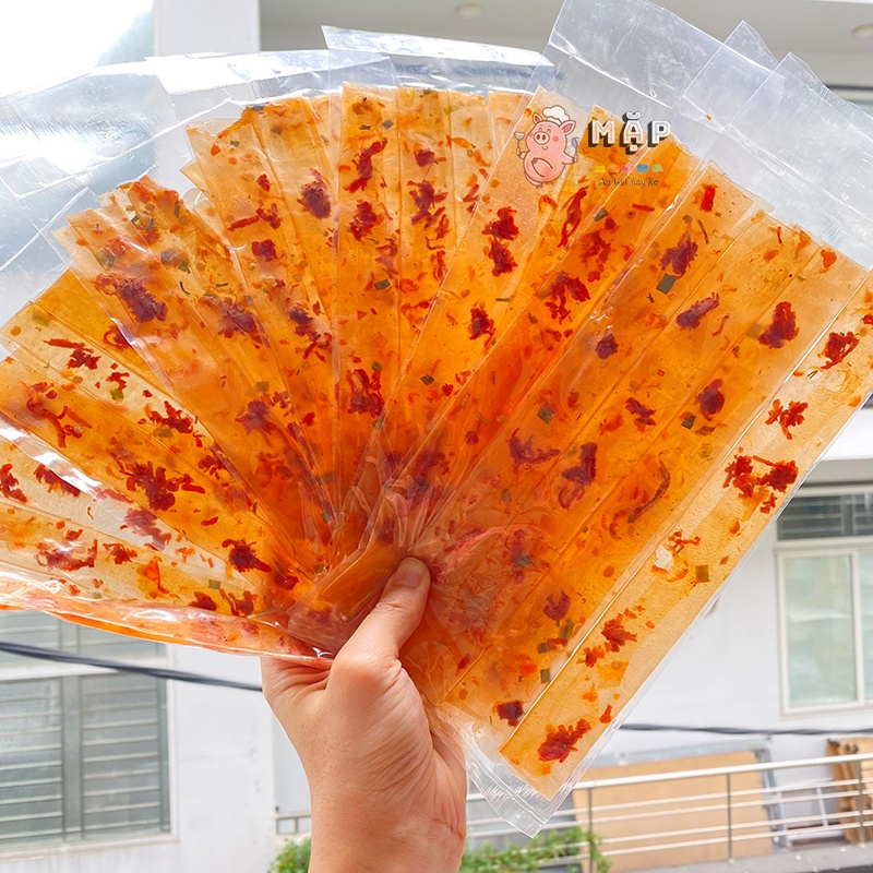 Bánh Tráng Phơi Sương Dẻo Cuộn  Khô Bò Sợi Cay Ngon Loại Dài