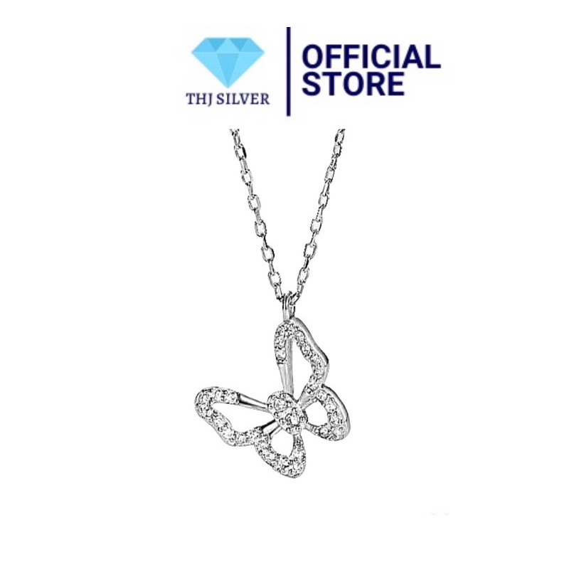 Dây chuyền nữ hình bướm đính đá dạng treo sáng đẹp ,chuẩn bạc ta