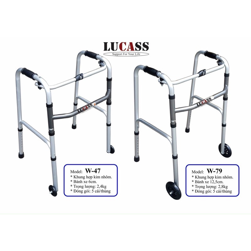 KHUNG TẬP ĐI HỢP KIM NHÔM LUCASS