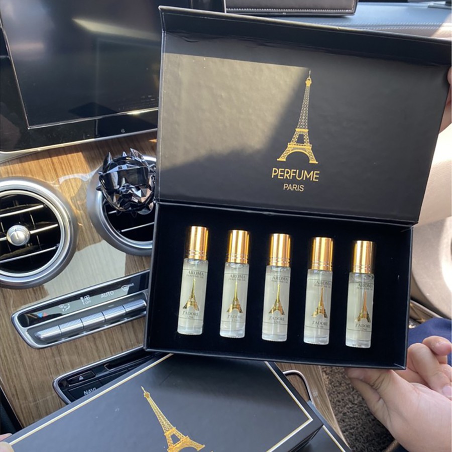 Set nước hoa Pháp Aroma 2021 lưu hương cực dai 12 tiếng trên cơ thể, 1 - 2 ngày trên quần áo - Set 5 chai nam | Thế Giới Skin Care