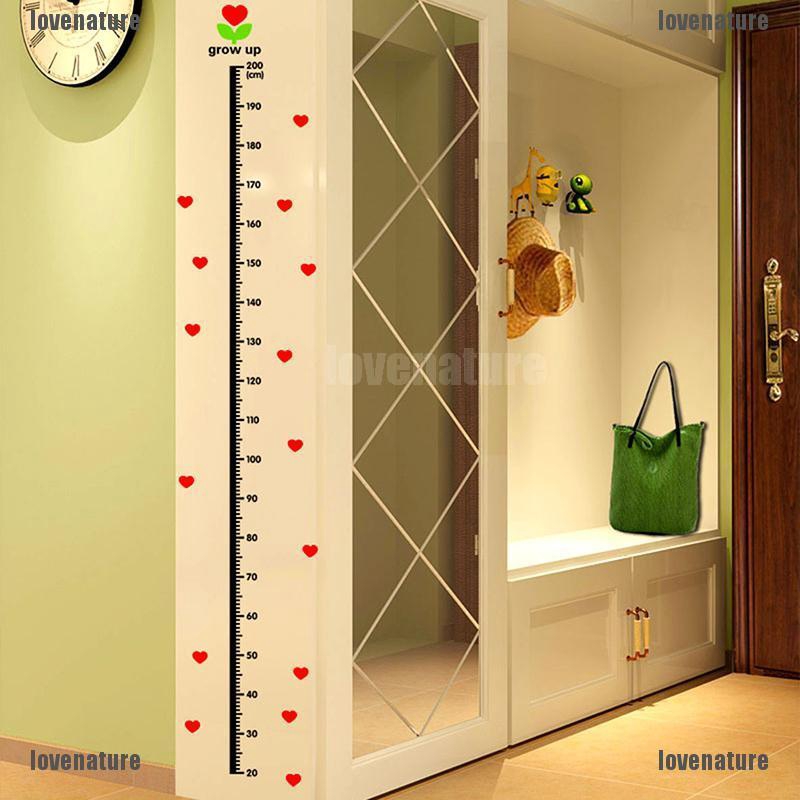 Miếng dán tường đo chiều cao hình trái tim