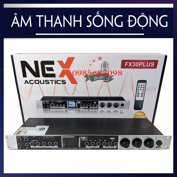 Vang Cơ Nex fx30 plus Chống Hú Tuyệt Đối-Vang Cơ cho dàn âm thanh-tặng dây canon