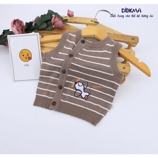 [Mã BMLT30 giảm đến 30K đơn 299K] DA761 Áo len gile cài lệch Dokma (3-9M)