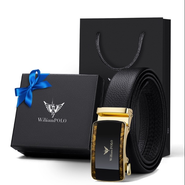Thắt Lưng Nam Dây Nịt Nam Da Bò Cao Cấp khóa Tự động hàng hiệu WILLIAMPOLO - Kingshop Nhập W3