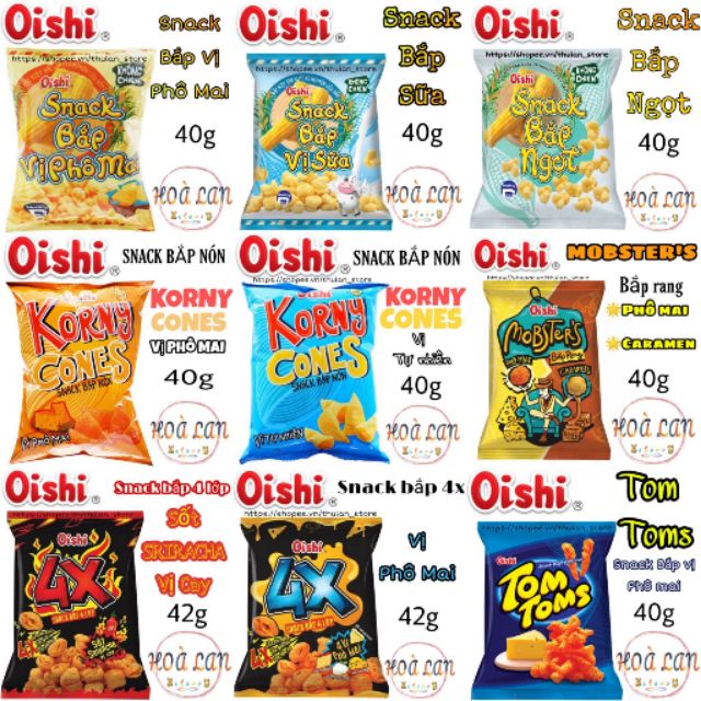 Bánh Snack Bắp các loại Oishi® gói 40g