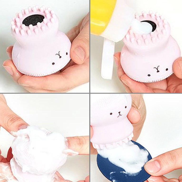 [Hàng mới về] Cọ rửa mặt bằng silicon massage và tẩy tế bào chết cho da thiết kế hình con sứa xinh xắn | BigBuy360 - bigbuy360.vn