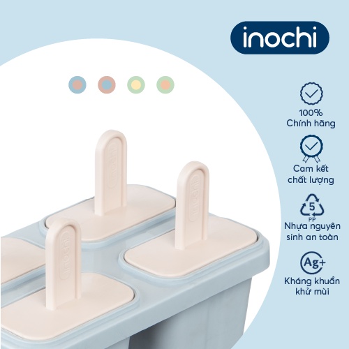 Khuôn làm kem Inochi-Kari tiện dụng màu Cam/Hồng/Xanh