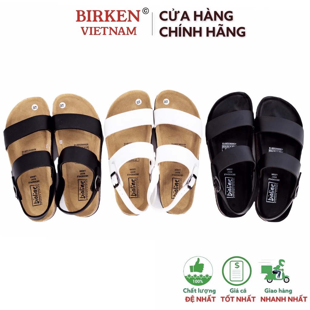 Giày Sandal birken vietnam Unisex xuất khẩu châu âu dòng PU leather Mã D15