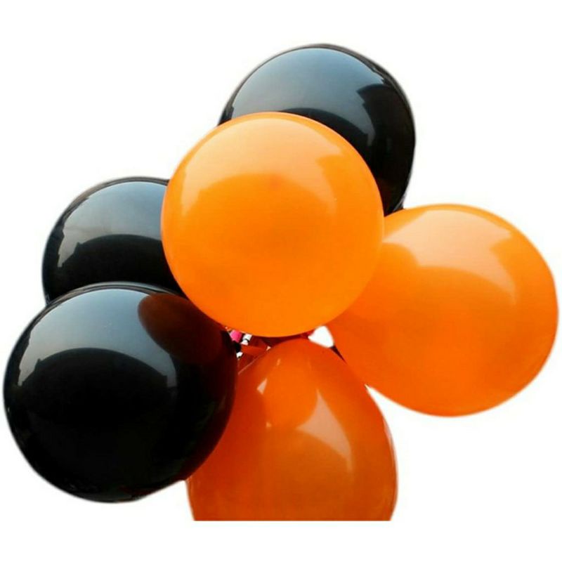 100 quả bóng bay hàng đẹp đen cam Halloween