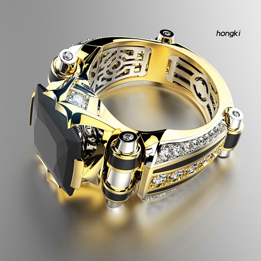 Nhẫn Hợp Kim Đính Đá Phong Cách Vintage Cho Nam