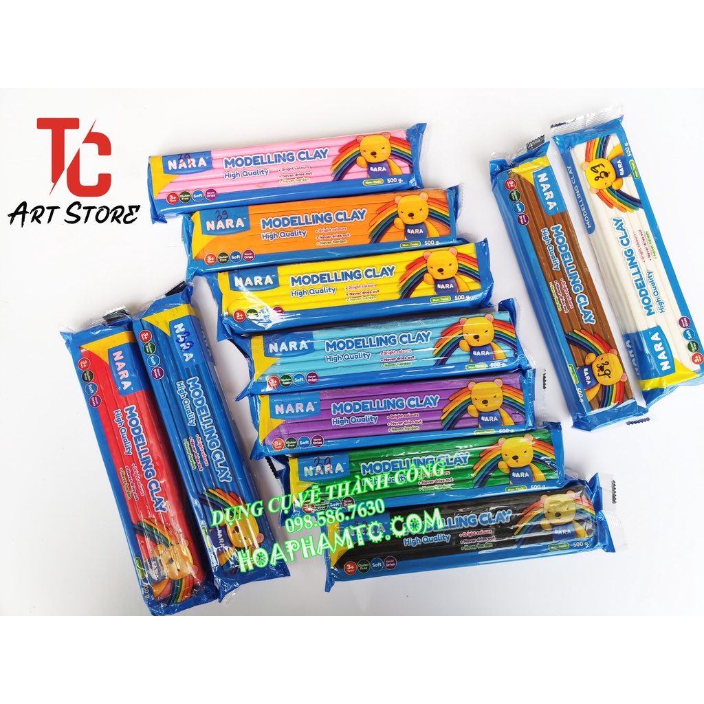 Đất nặn Kiddy Clay / Đất sét Nara 500g - Modelling clay - đất sáp dẻo
