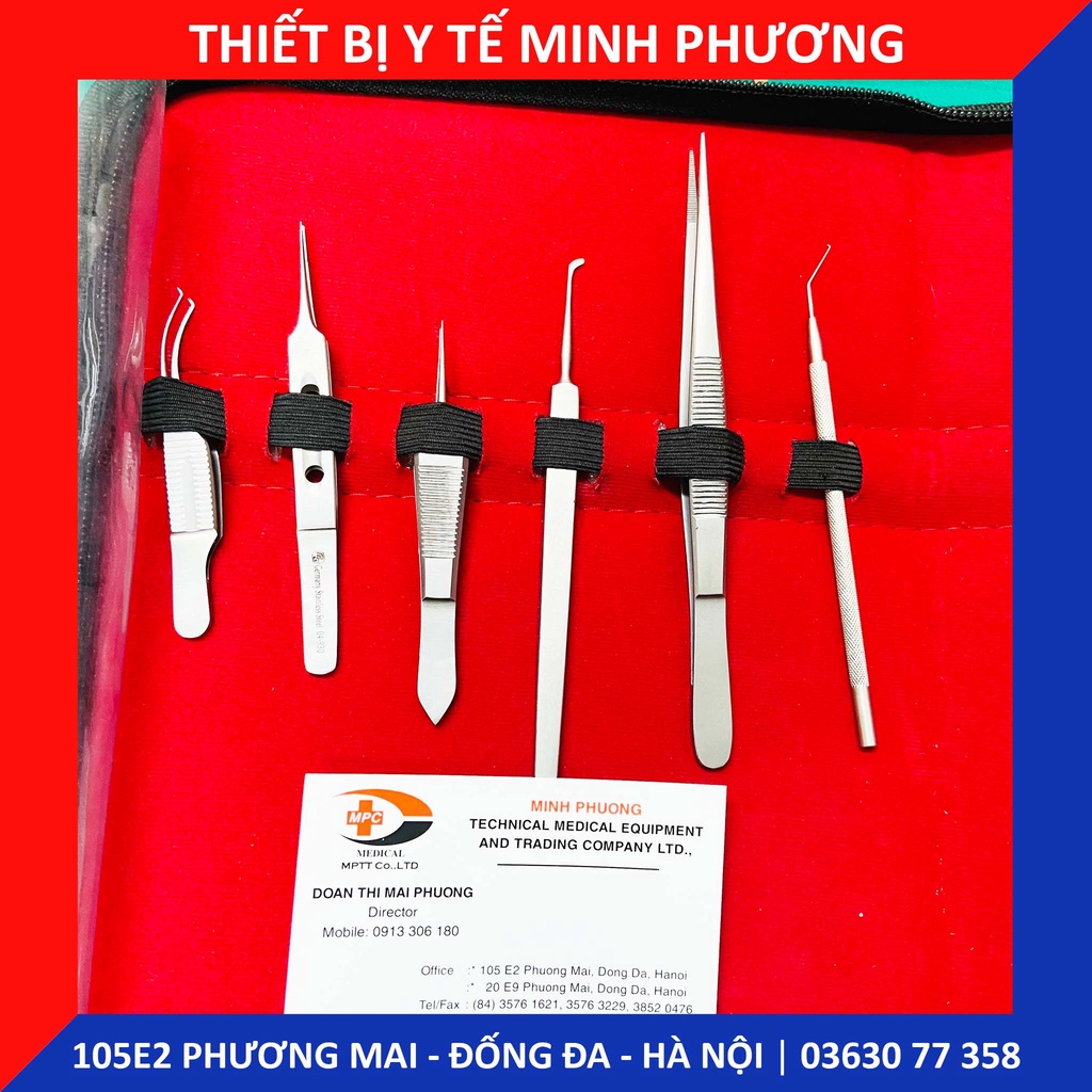 Bộ dụng cụ phẫu thuật mắt 17 chi tiết