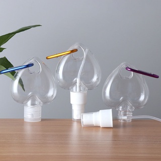 Bình xịt rỗng chiết nước rửa tay hình trái tim có móc khóa tiện dụng 50ml