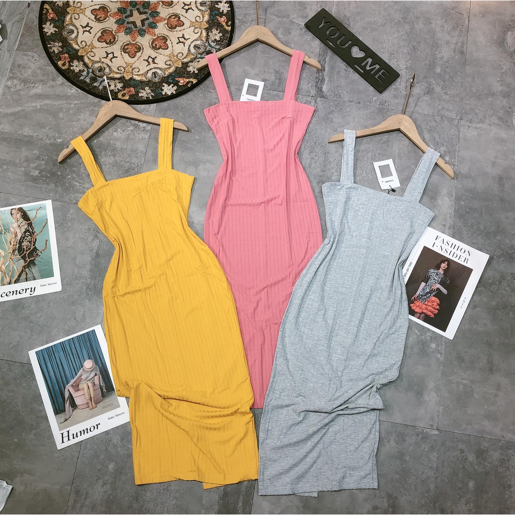 [Mã SKAMA06 giảm 8% tối đa 50K đơn 250K] VÁY 2 DÂY ÔM body(kèm ảnh thật,video) | BigBuy360 - bigbuy360.vn