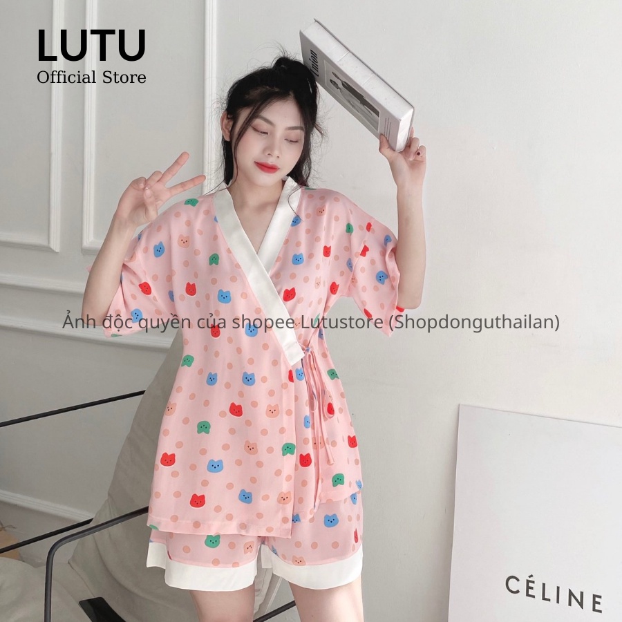 Bộ Pijama Kimono Lụa Cao Cấp Mềm Mịn Nhiều Họa Tiết Dễ Thương | WebRaoVat - webraovat.net.vn