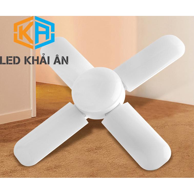 Bóng đèn led hình 4 cánh quạt 60w siêu sáng - bảo hành 1 năm