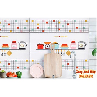 Giấy dán tường bếp chống dầu mỡ
