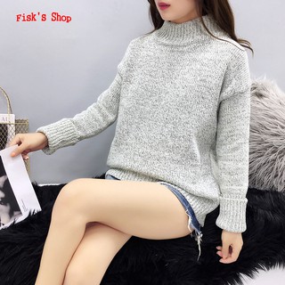 Áo len cao cổ form rộng