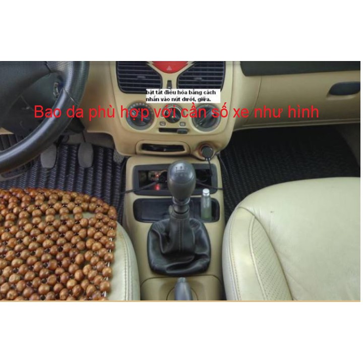 Bọc da cần số phanh tay xe Fiat siena số sàn bằng da bò, bảo hành 12 tháng, miễn phí ship