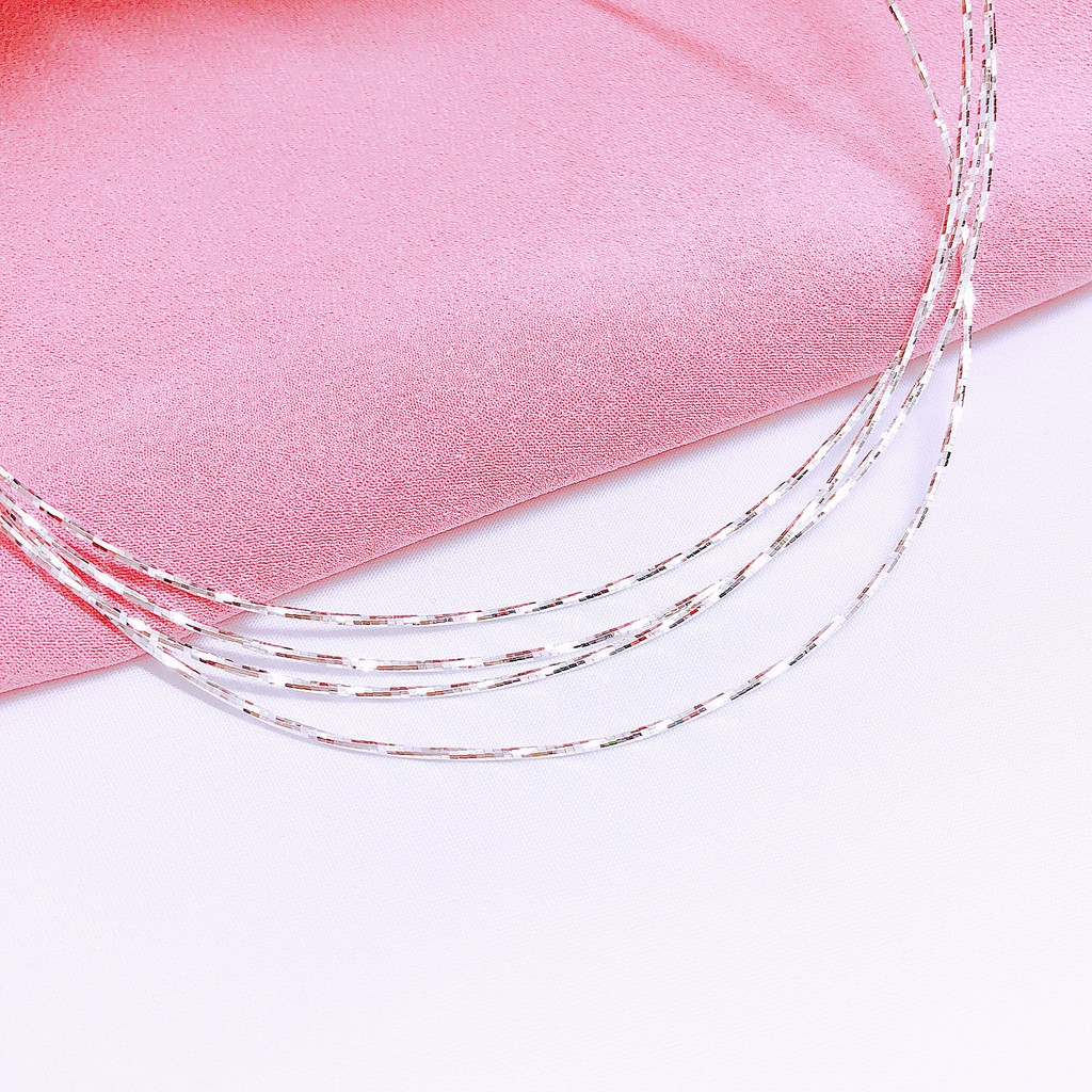 Kiềng đeo cổ vòng cổ nữ chất liệu bạc chuẩn sáng đẹp/ Trang sức bạc JQN
