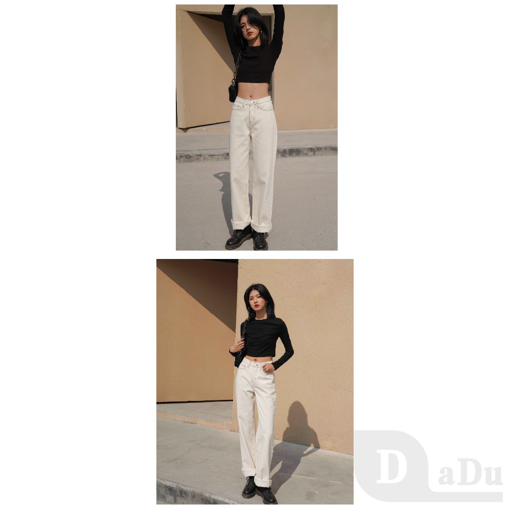 Quần jeans ống rộng thời trang dành cho nữ