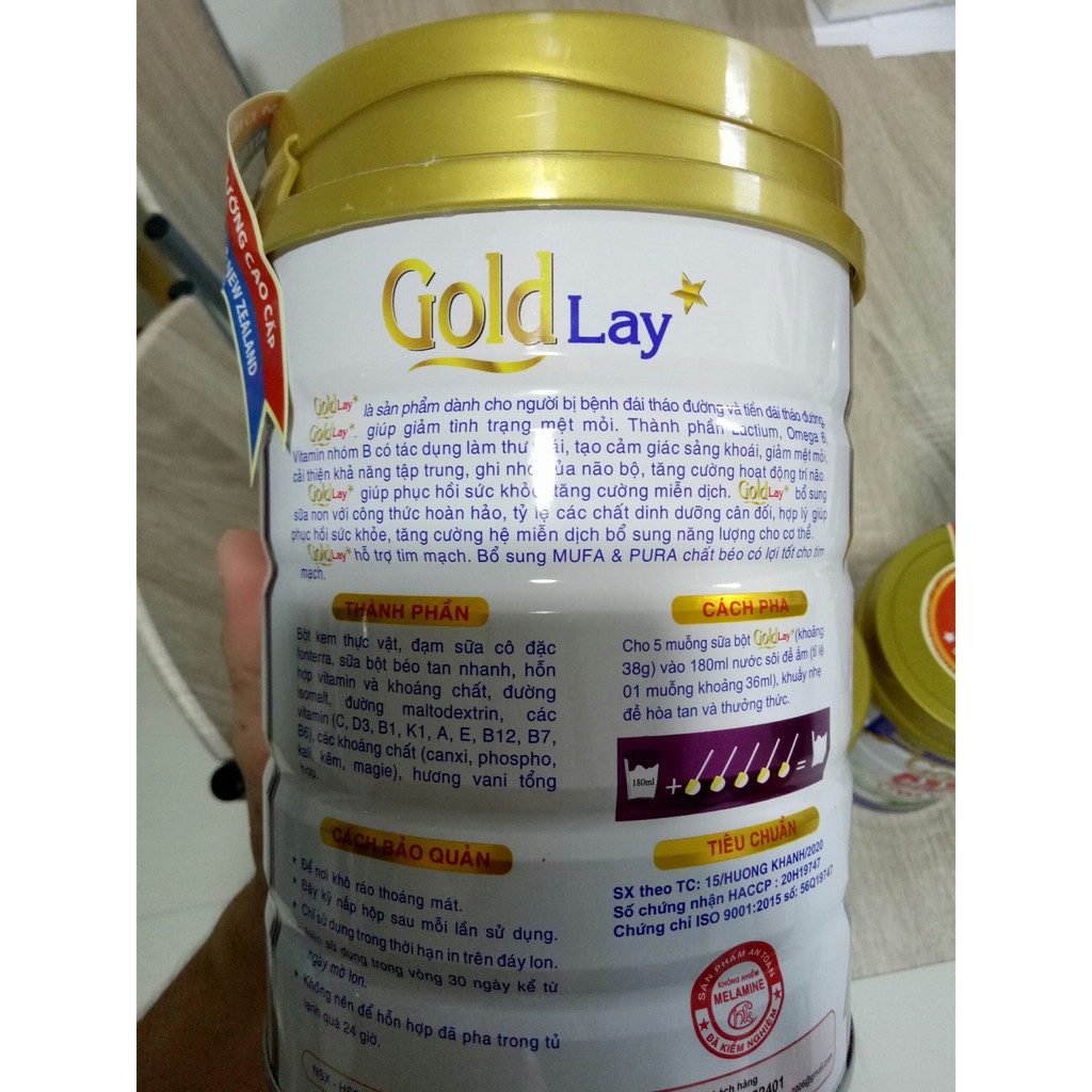 Sữa tiểu đường Glucare Gold 900g dinh dưỡng cho người tiểu đường (Goldlay Glucare)