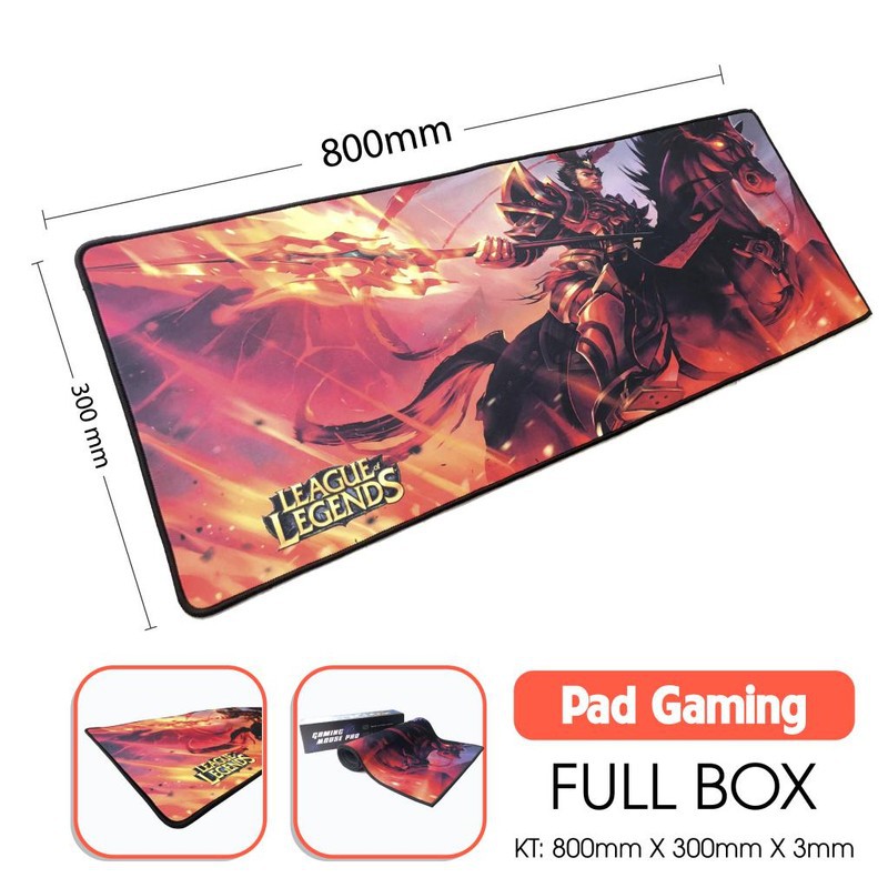 Lót Chuột Bàn Di Chuột Pad Gaming Loại Lớn May Viền, FullBox 300x800x3mm