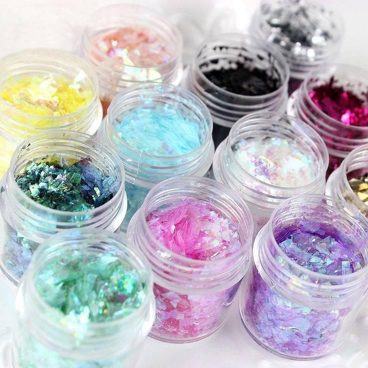 Hủ 35g Kim tuyến giấy/Kim tuyến sequins trang trí móng tay/glitter flakes