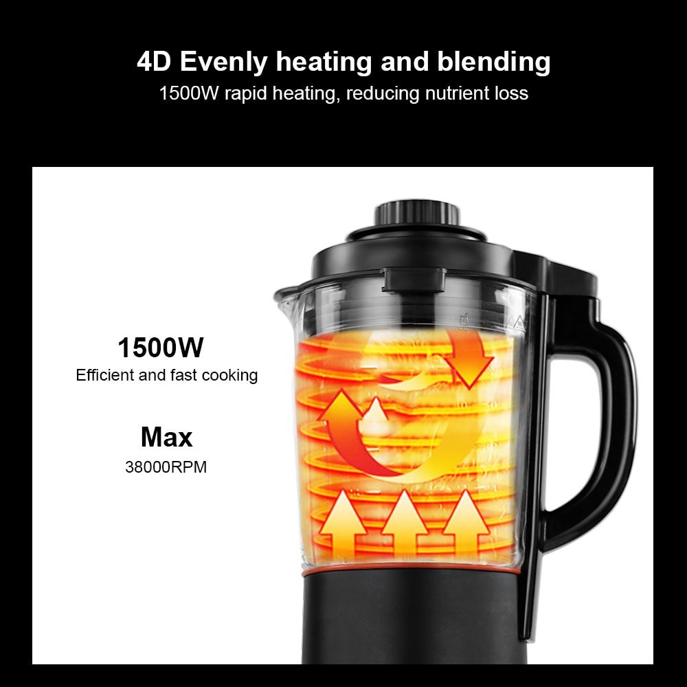 Máy xay sinh tố lọ thủy tinh 1,75L BioloMix H5300 xay và làm nóng với 8 chức năng cài đặt sẵn