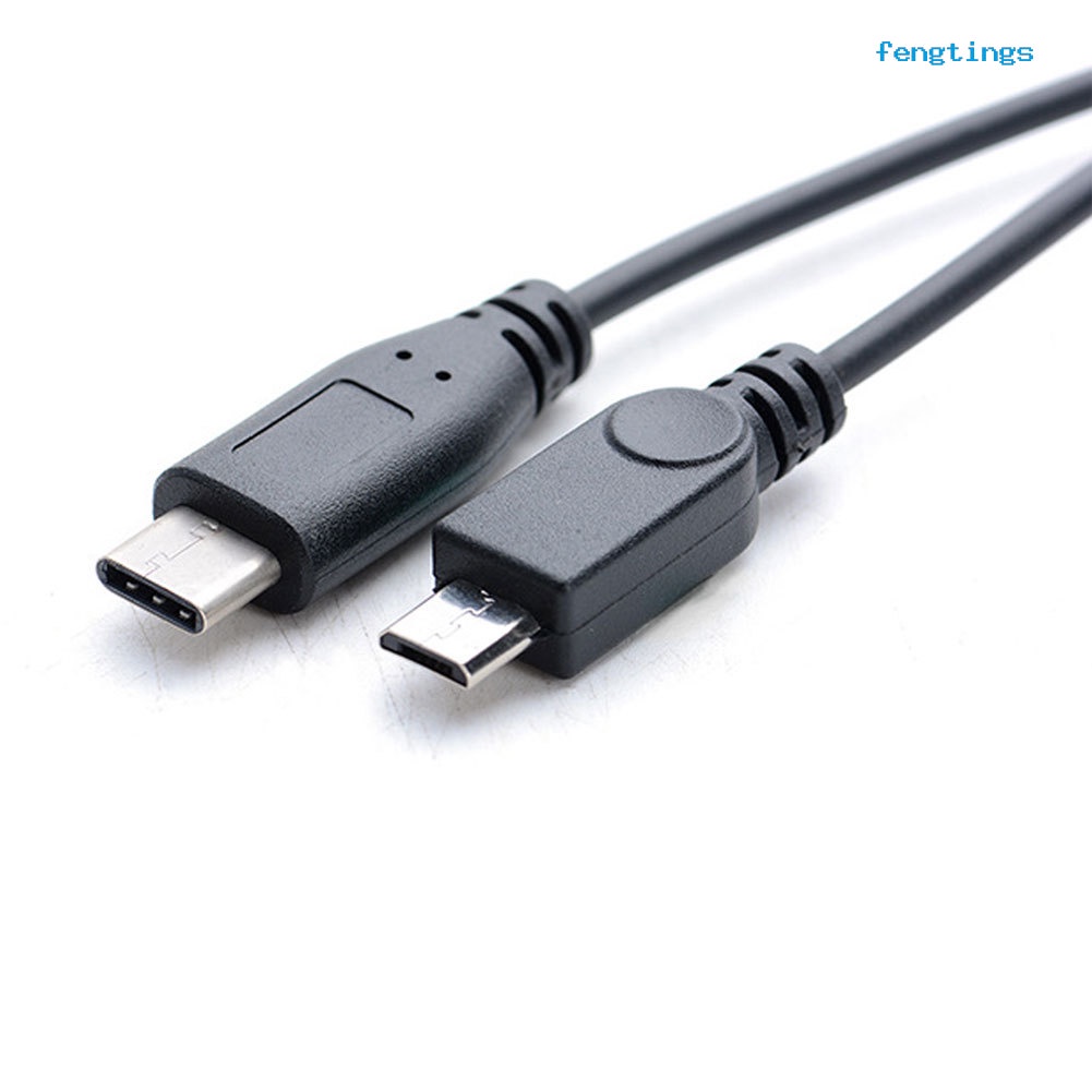 Dây Cáp Chuyển Đổi Từ Type-C Sang Cổng Type-C/Micro 5P Female Sang 2 Đầu Dương
