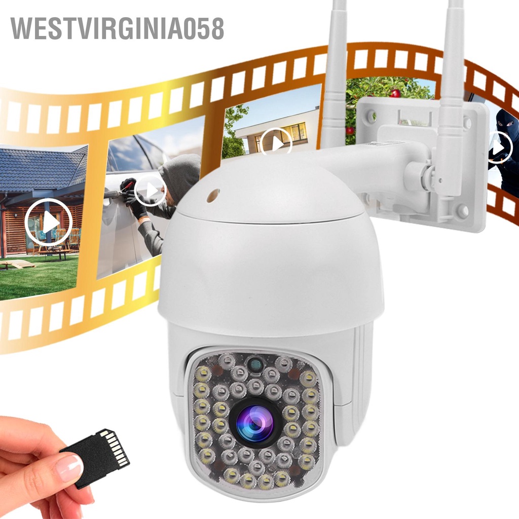 Có thể bán buôn Camera IP WiFi không dây 2in 1080P Phát hiện chuyển động HD Liên lạc bằng giọng nói Tầm nhìn ban đêm Chống thấm nước cho Hệ thống an ninh gia đình Westvirginia058 Hàng giao ngay