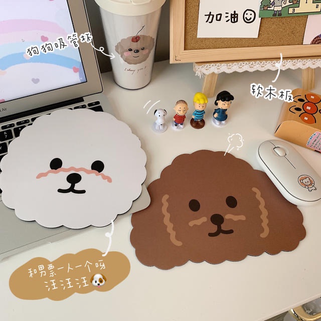 Tấm lót chuột, Bàn di chuột, Mousepad, Dễ thương cute phô mai que (20x20x0.3cm)