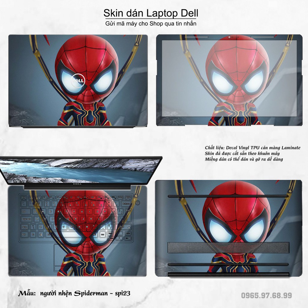 Skin dán Laptop Dell in hình người nhện Spiderman nhiều mẫu 2 (inbox mã máy cho Shop)