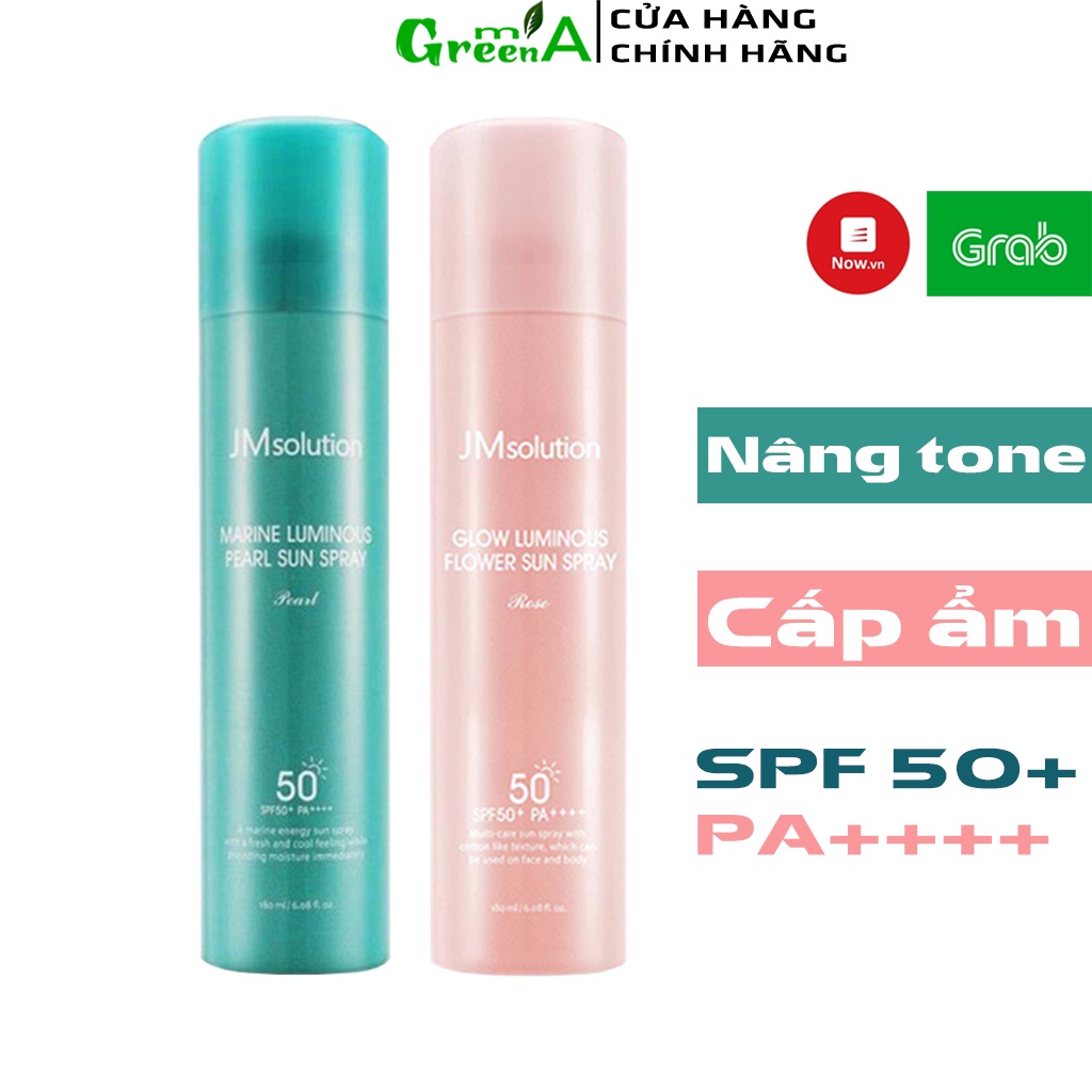 Xịt Chống Nắng JMSOLUTION Ngọc Trai Hoa Hồng SPF50+ PA++++ JM Solution Glow Luminous Flower Sun Spray Nâng Tone Cấp Ẩm