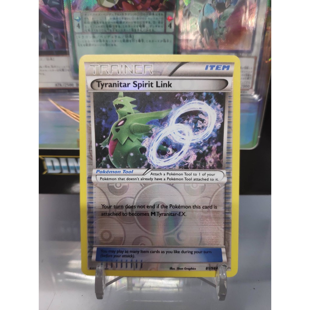 [ Dưa Hấu Yugioh ] Lá bài thẻ bài Pokemon Trainer Item Tyranitar Spirit Link