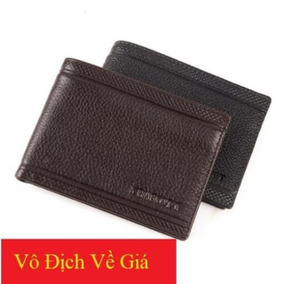Xả [Giá Sốc] Ví Nam Da Thật Đẹp Kiểu Ngang | Bóp Da Bò Đựng Tiền