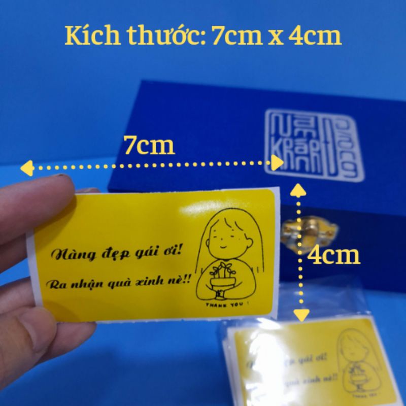 100 Tem dán tri ân khách hàng kích thước 7x4cm