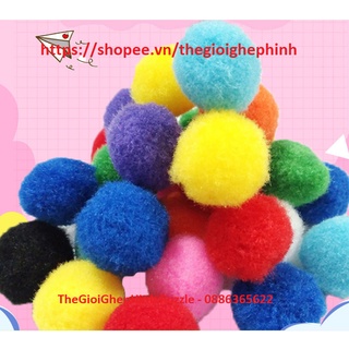 300 hạt pompom nhiều kích thước,màu sắc