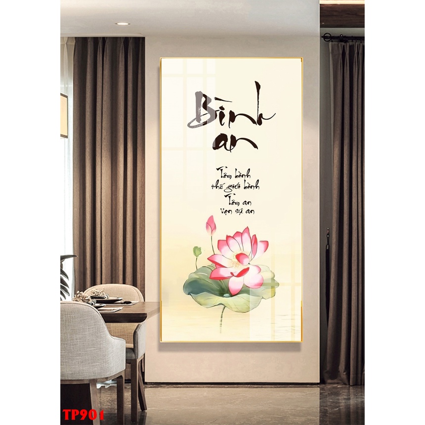 Tranh treo tường Chữ Thư Pháp nhiều mẫu- Tranh Laminate tráng gương treo phòng khách
