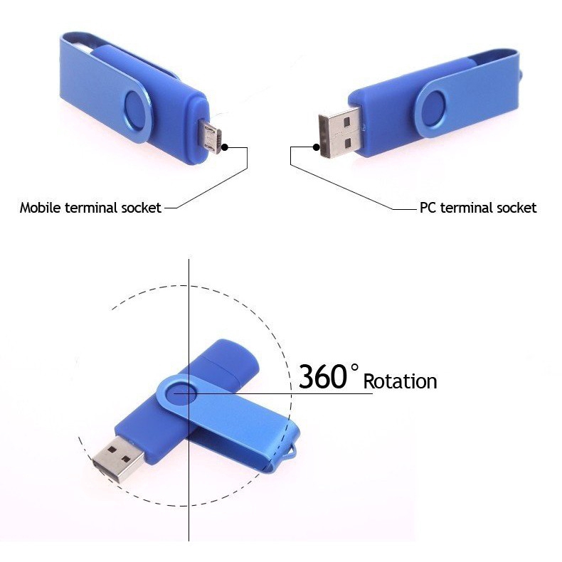 Usb 8 Màu Sắc Otg 2 Trong 1 2.0 16gb 32gb 64gb