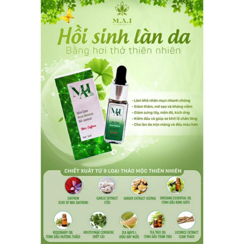 Serum Dr Mai mix saffron - Serum Dr Mai chính hãng - 9 loại thảo mộc thiên nhiên - Lành tính kể cả da nhạy