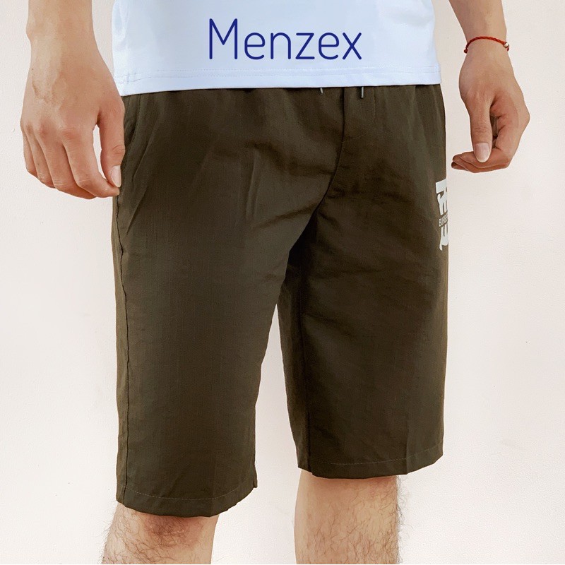 Quần Đũi Nam Ống Rộng Quần Short Lửng Menzex Thoáng Mát Thấm hHút Mồ Hôi Tốt