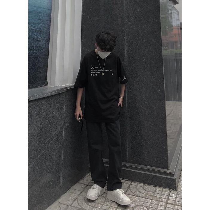 Áo thun nam nữ sad boiz sadtagram, Áo thun tay lỡ form rộng Sadboiz Sadtagram chất cotton co dãn thêu logo KUNNI25