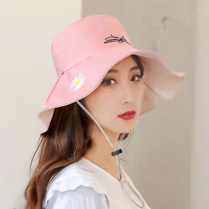 Mũ Vành Rộng Chống Tia Uv Họa Tiết Hoa Cúc Thời Trang Mùa Hè