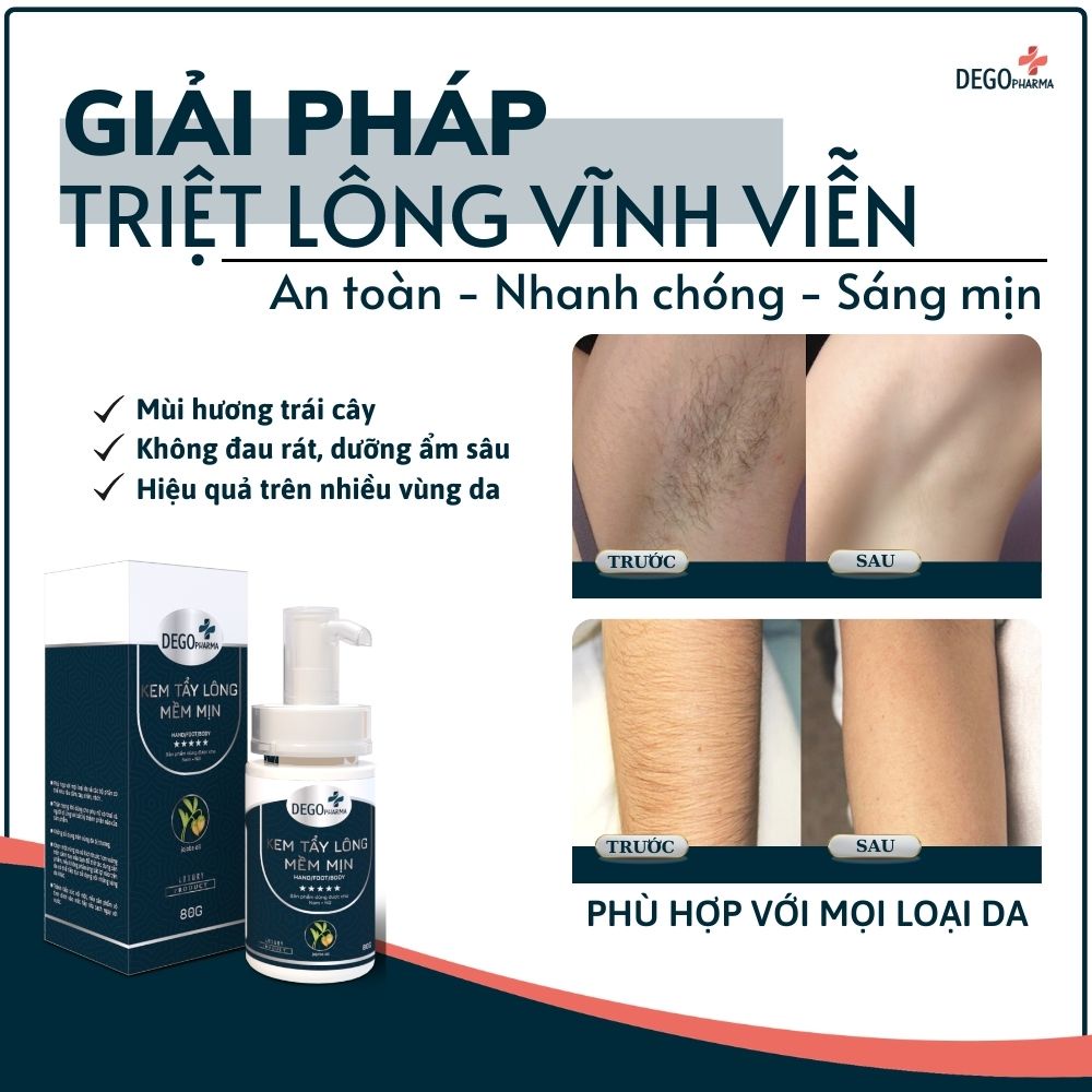 ❤️[ CHÍNH HÃNG ] ❤️ Kem tẩy lông mềm mịn Degopharma