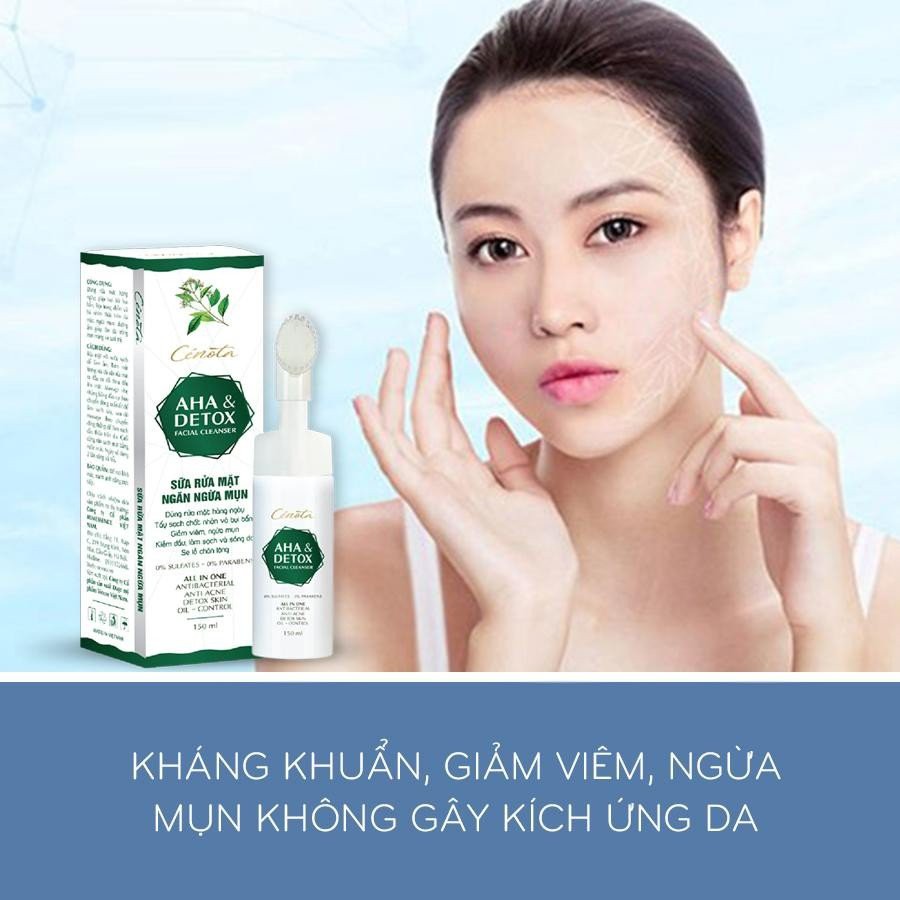 Sữa rửa mặt AHA Detox 150ml, sữa rửa mặt giúp tạo bọt, kiềm dầu, sáng ra, inis store | BigBuy360 - bigbuy360.vn